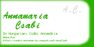 annamaria csabi business card