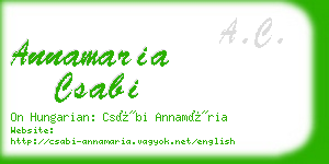 annamaria csabi business card